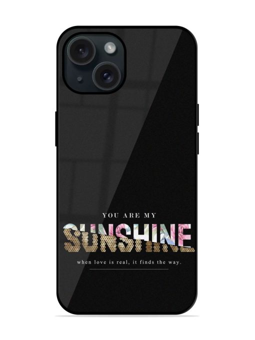 Sunshine Slogan On Glossy Metal TPU Case