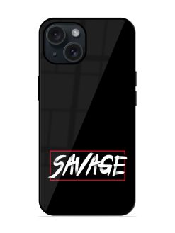Savage Typography Dots Glossy Metal TPU Case
