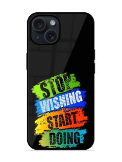 Stop Wishing Start Glossy Metal TPU Case