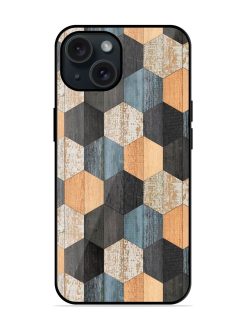 Weathered Wood Texture Glossy Metal TPU Case