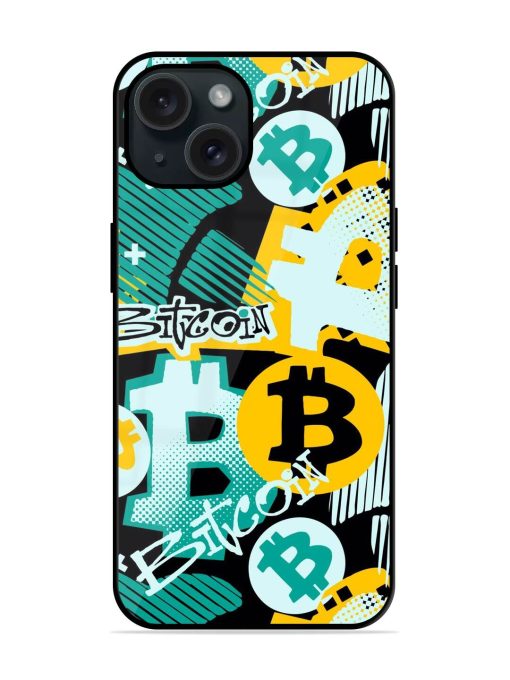 Bitcoin Doodle Style Glossy Metal TPU Case