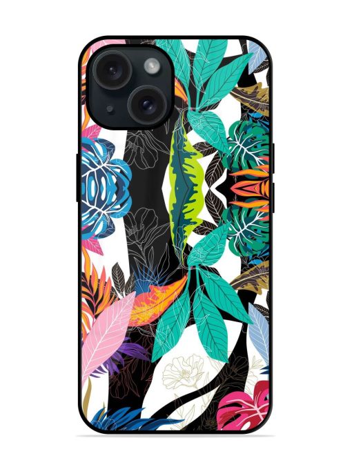 Floral Pattern Bright Glossy Metal TPU Case