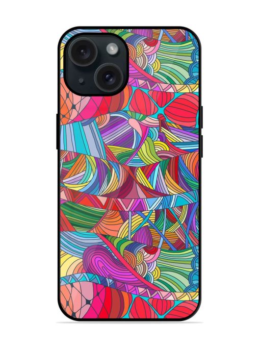 Seamless Patterns Hand Drawn Glossy Metal TPU Case