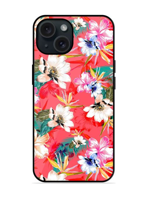 Flowers Full Romance Glossy Metal TPU Case