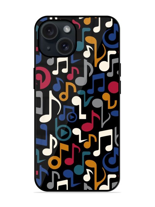 Colored Notes Icons Glossy Metal TPU Case