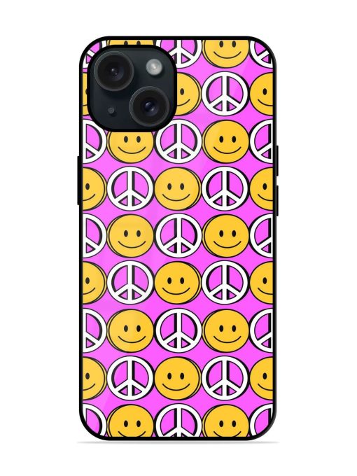 Smiley Face Peace Glossy Metal TPU Case