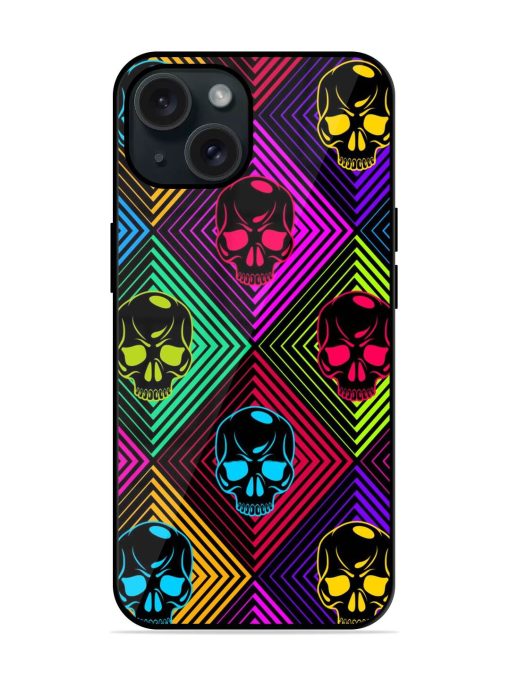 Skulls Seamless Pattern Glossy Metal TPU Case