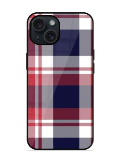 Classic Plaid Tartan Glossy Metal TPU Case