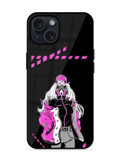 Cartoon Girl Glossy Metal TPU Case
