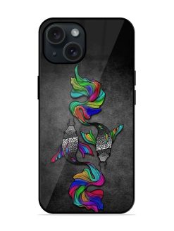 Fish With Colorful Glossy Metal TPU Case