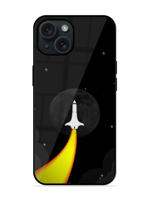 Rocket With Black Glossy Metal TPU Case