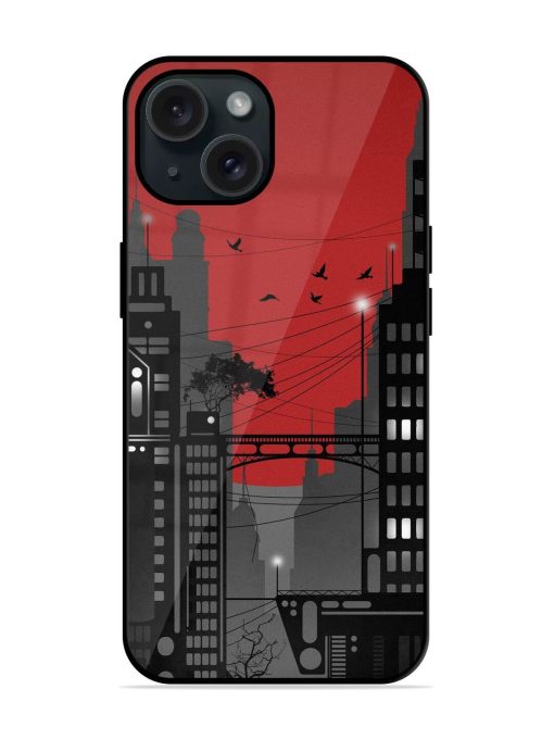 City View Illustration Glossy Metal TPU Case