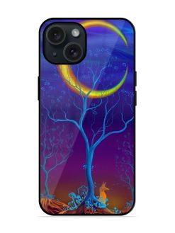 3D Neon Illustration Glossy Metal TPU Case
