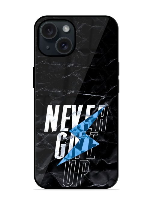 Never Give Up Glossy Metal TPU Case