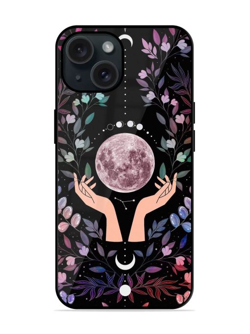 Hand On Moon Glossy Metal TPU Case