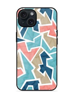 Vintage Geometric Triangle Glossy Metal TPU Case