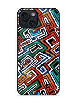Abstract Maze Seamless Glossy Metal TPU Case