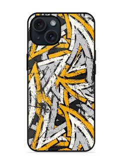 Abstract Seamless Stylish Glossy Metal TPU Case