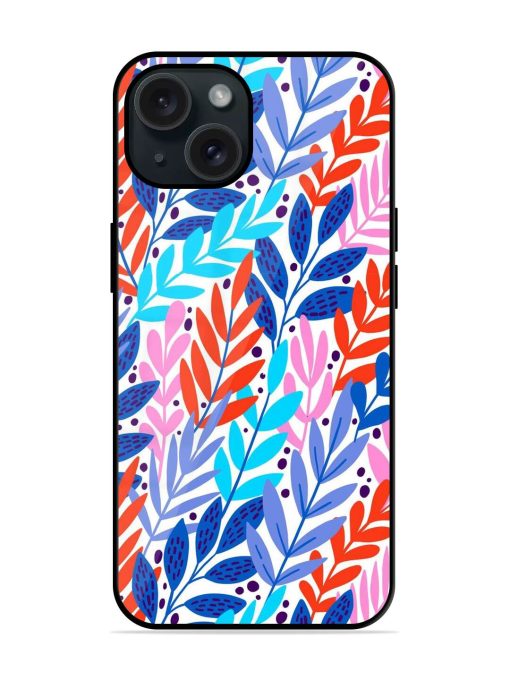 Bright Floral Tropical Glossy Metal TPU Case