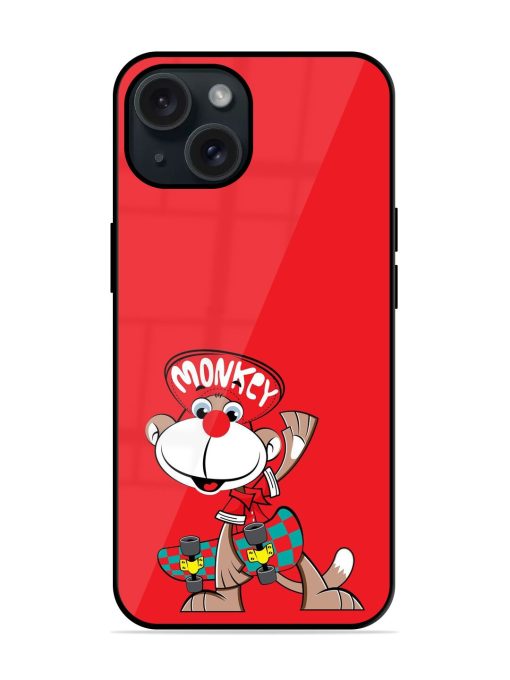 Cartoon Skateboarding Monkey Glossy Metal TPU Case