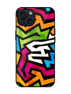 Colored Graffiti Seamless Glossy Metal TPU Case