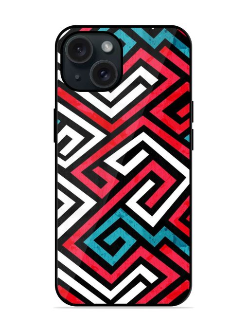 Colored Maze Seamless Glossy Metal TPU Case