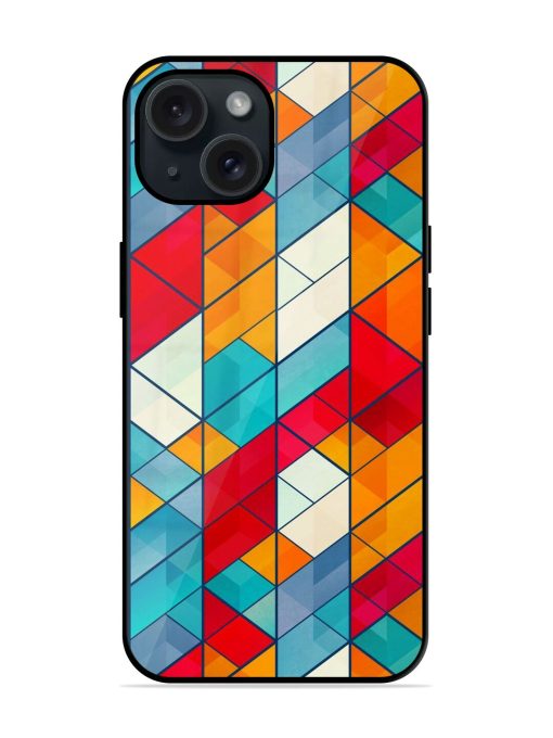 Colored Mosaic Pattern Glossy Metal TPU Case