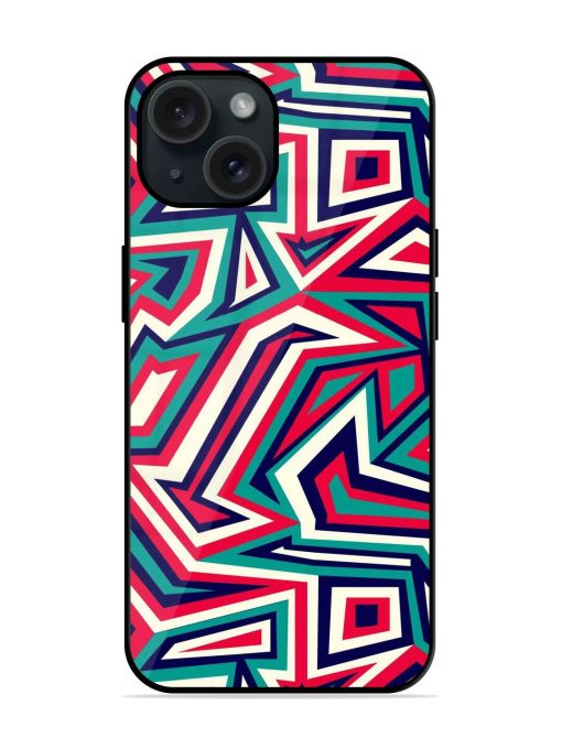 Colorful Abstract Geometric Glossy Metal TPU Case