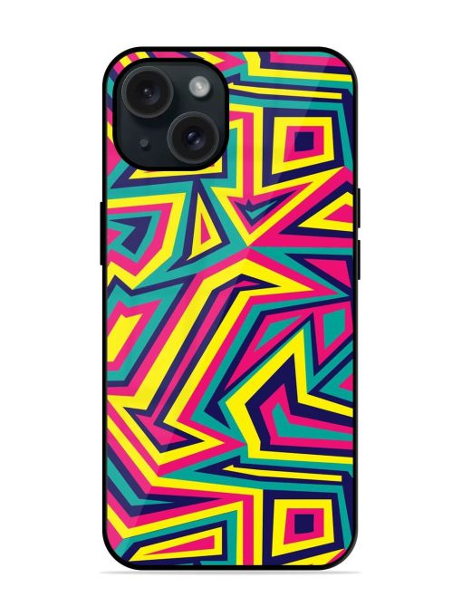 Colorful Abstract Geometric Glossy Metal TPU Case