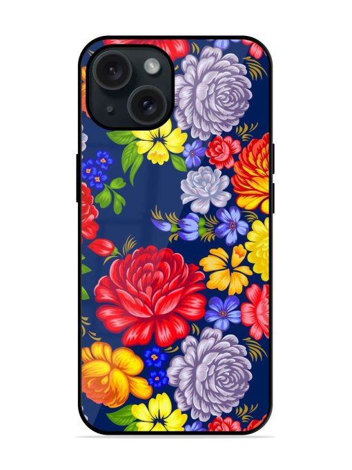 Floral Seamless Pattern Glossy Metal TPU Case