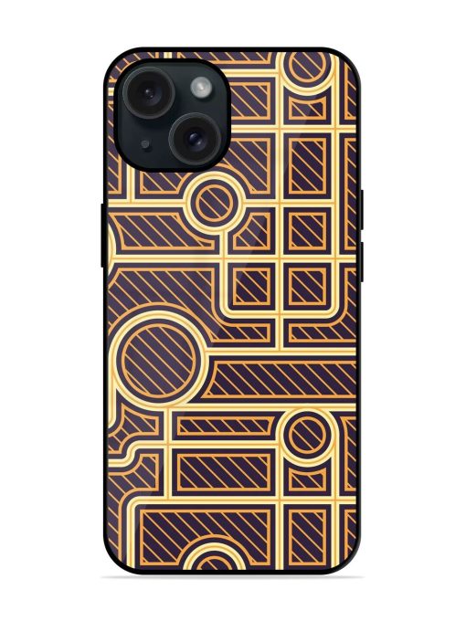 Geometric Abstract Retro Glossy Metal TPU Case