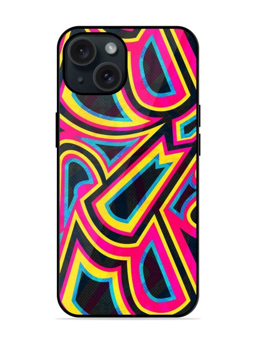 Graffiti Geometric Seamless Glossy Metal TPU Case