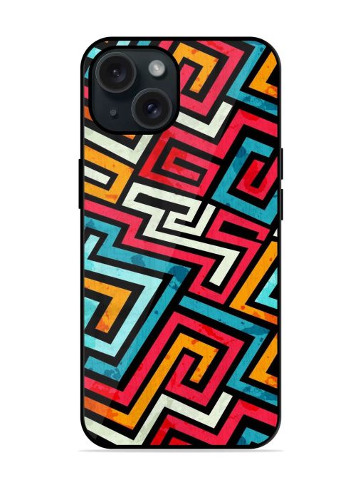 Graffiti Lines Seamless Glossy Metal TPU Case