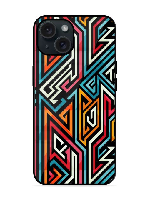 Graffiti Geometric Seamless Glossy Metal TPU Case