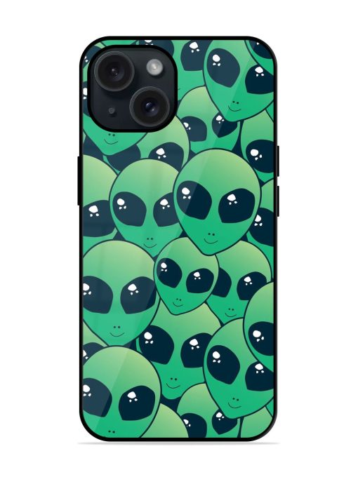 Green Gradient Alien Glossy Metal TPU Case