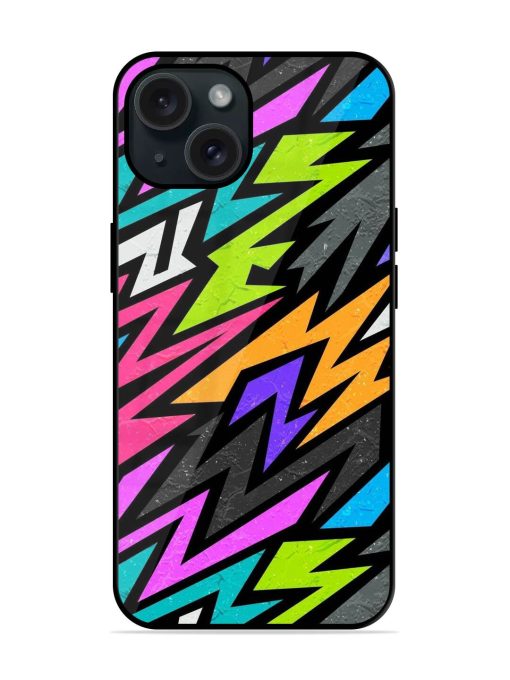 Grunge Graffiti Geometric Glossy Metal TPU Case