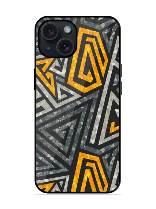 Grunge Maze Vector Glossy Metal TPU Case