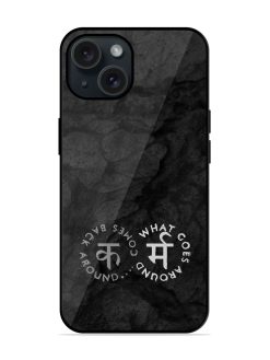 Karma Hindi Word Glossy Metal TPU Case