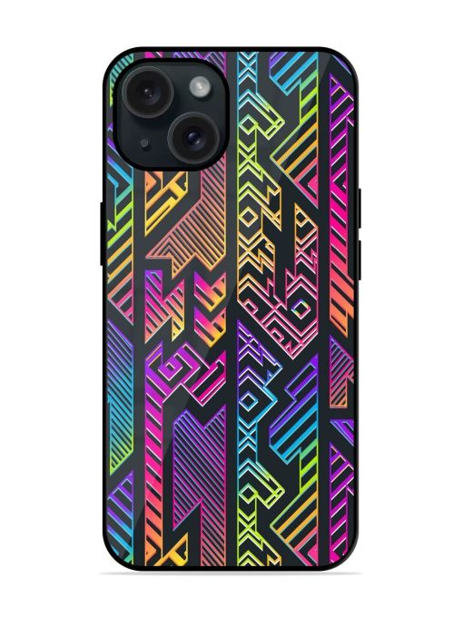 Neon Geometric Seamless Glossy Metal TPU Case