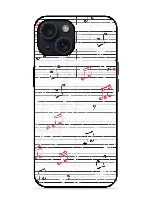 Notes Seamless Pattern Glossy Metal TPU Case