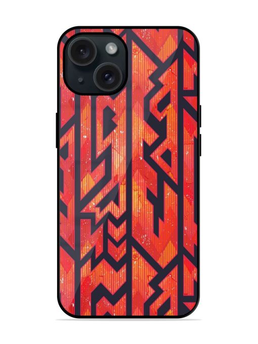 Red Color Tribal Glossy Metal TPU Case