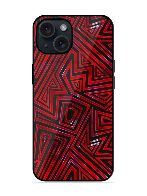 Red Color Tribal Glossy Metal TPU Case