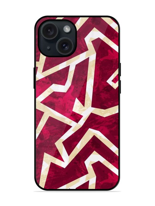 Red Geometric Seamless Glossy Metal TPU Case