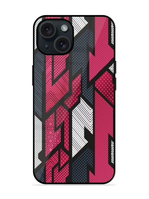 Red Geometric Vector Glossy Metal TPU Case