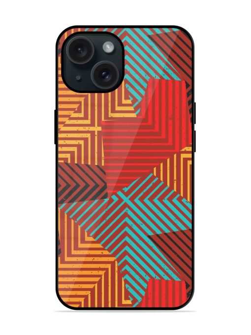 Retro Geometric Seamless Glossy Metal TPU Case