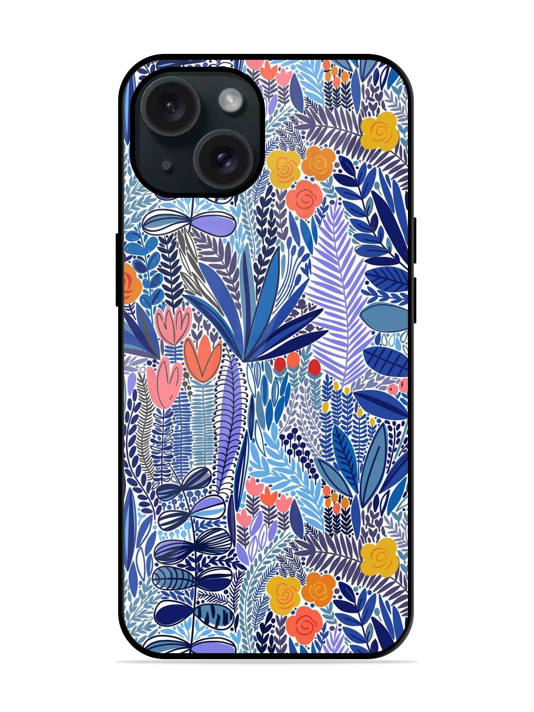 Tropical Seamless Floral Glossy Metal TPU Case 1 Tropical Seamless Floral Glossy Metal TPU Case