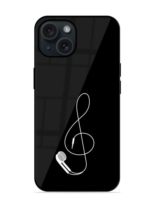 Music Earphone Vector Glossy Metal TPU Case