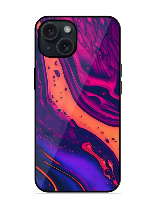 Fluid Blue Pink Art Glossy Metal TPU Case