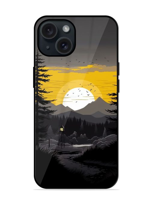 Sunset Vector Glossy Metal TPU Case