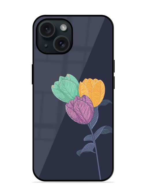 Flower Vector Glossy Metal TPU Case